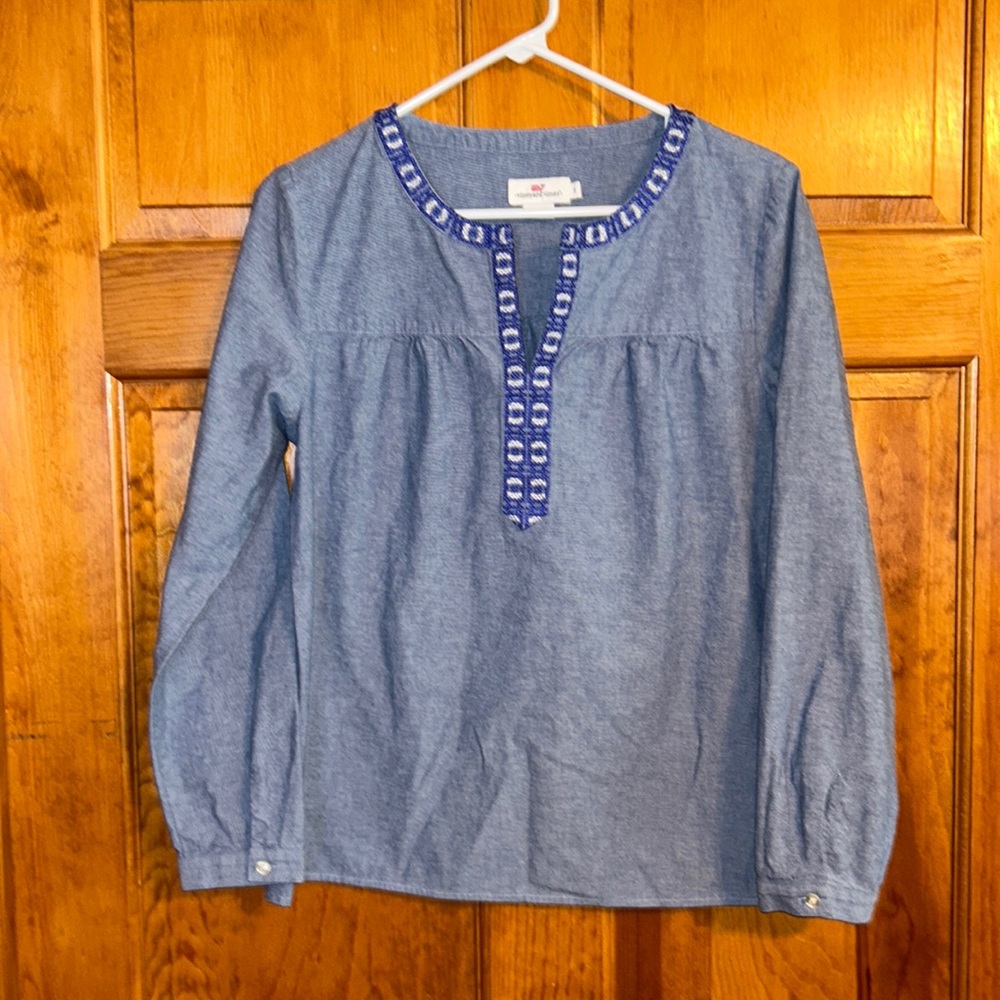Vineyard Vines  Women’s chambray, chambray Top Size Small-EUC